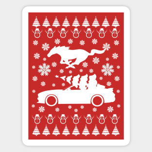 CHRISTMAS MUSTANG Magnet